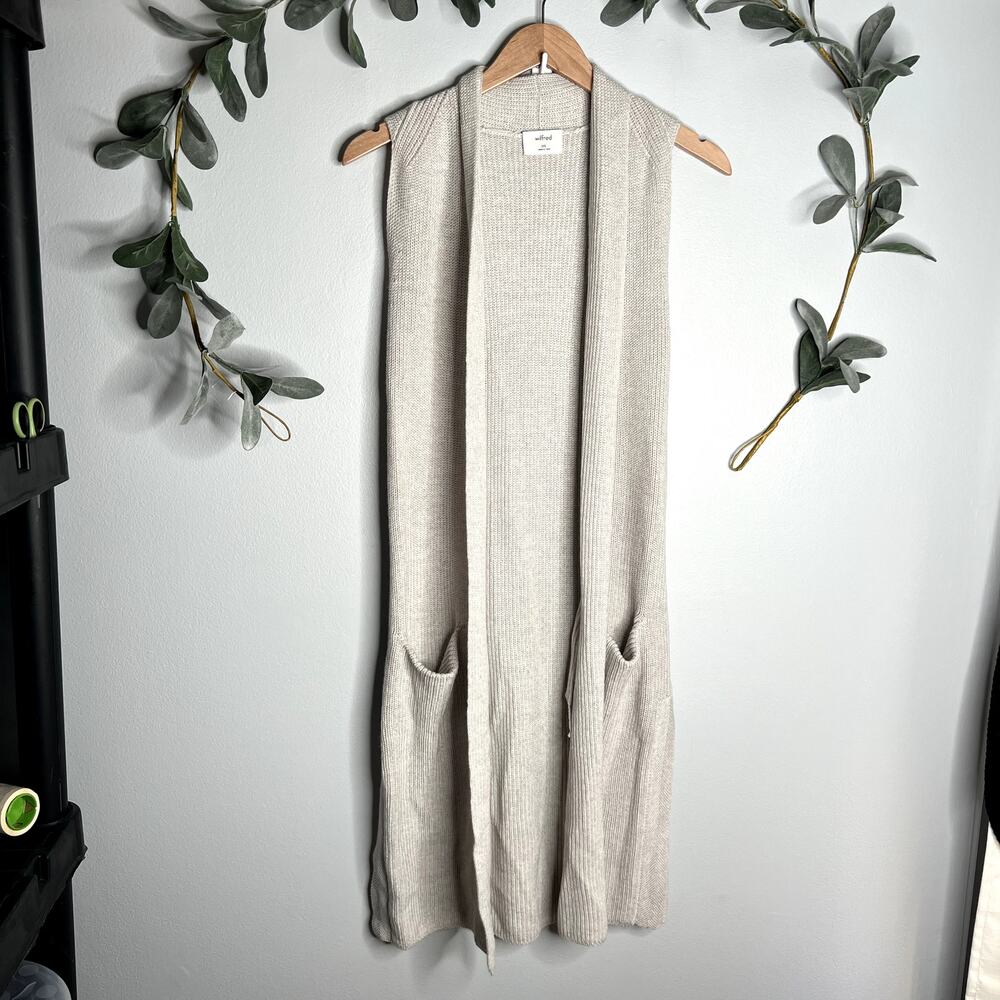 Wilfred Light Gray Olivie Sleeveless Cardigan LAST CALL
